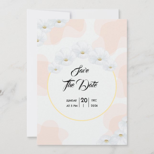 Carte d'invitation de la carte d'argent de mariage (Dos)