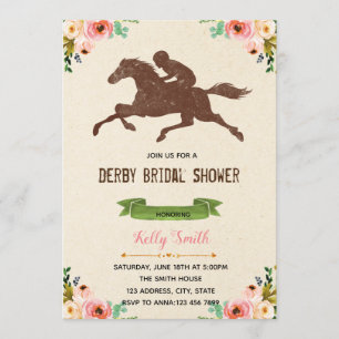 Carte d'invitation de la douche Derby