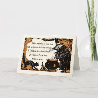 Carte d'invitation de la fête d'Halloween sorcière