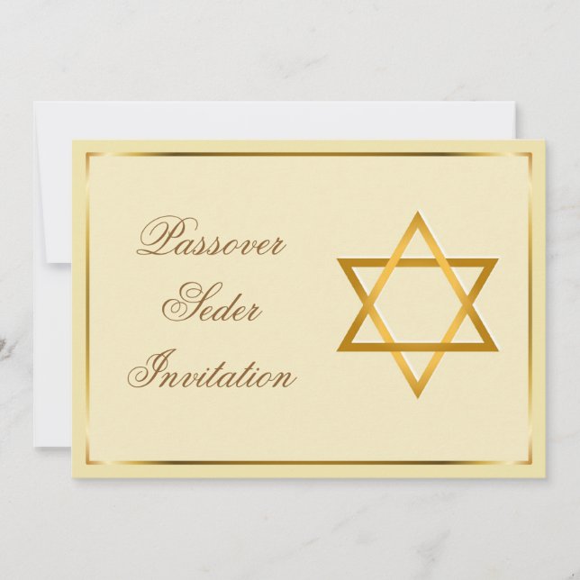 Carte d'invitation de la fête du Pessah (Devant)