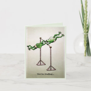 Carte d'invitation de la gymnastique grenouille vi