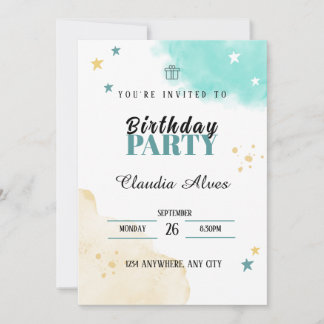 Carte d'invitation de la partie Anniversaire de en