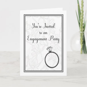 Carte d'invitation de la partie d'engagement Bague
