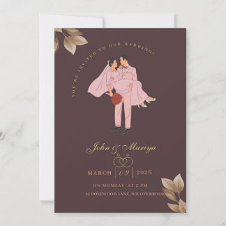 Carte d'invitation de mariage