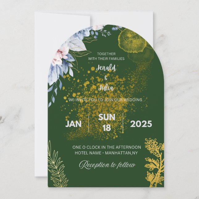 Carte d'invitation de mariage (Devant)