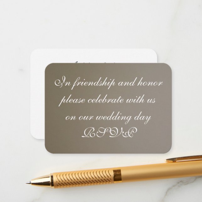 Carte d'invitation de mariage (Devant/Arrière en situation)