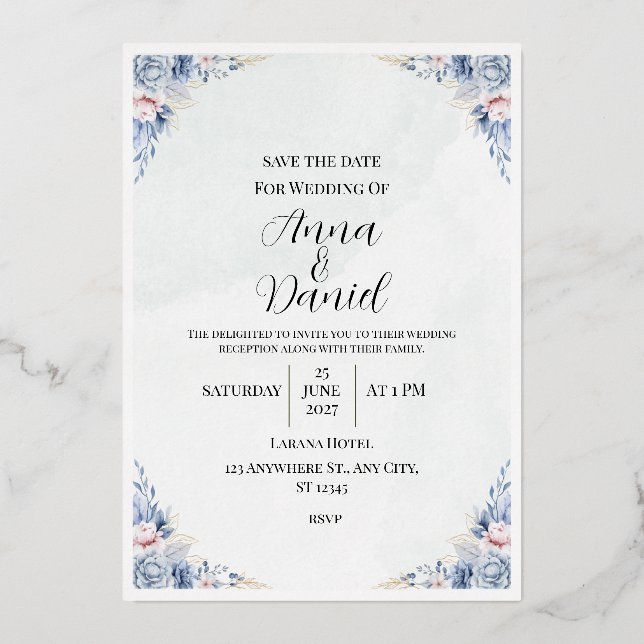 Carte d'invitation de mariage (Recto)