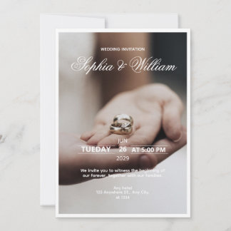 Carte d'invitation de mariage