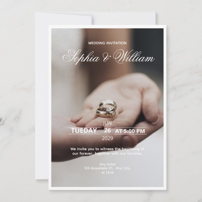 Carte d'invitation de mariage (Devant)