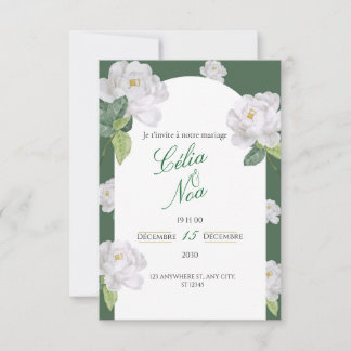 carte d'invitation de mariage