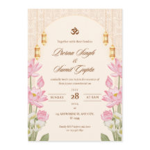 Carte d'invitation de mariage 5"7 pouces cartes