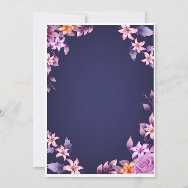 Carte d'invitation de mariage anniversaire de cart (Devant)