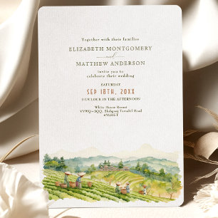 Carte d'invitation de mariage au jardin de thé de