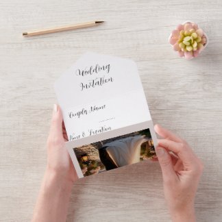 Carte d'invitation de mariage avec photo personnal