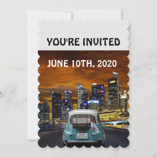 CARTE D'INVITATION DE MARIAGE, CARTE DE VOITURE