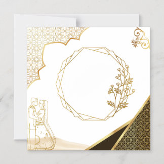 Carte d'invitation de mariage de style indo-pakist