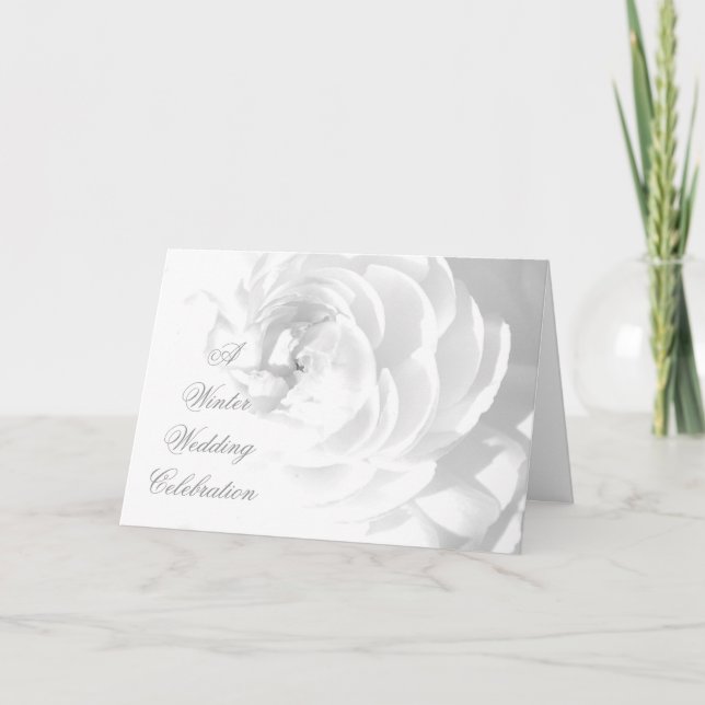 Carte d'invitation de mariage d'hiver (Devant)