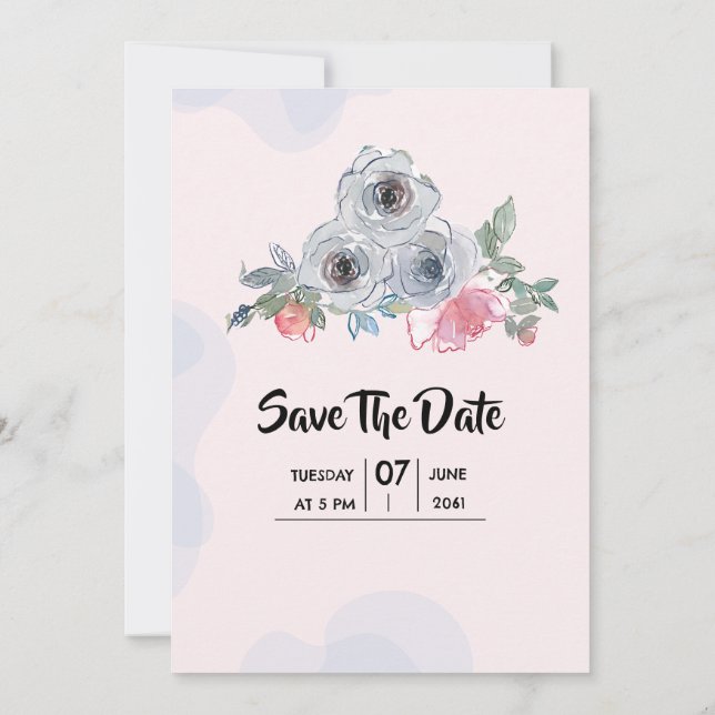 Carte d'invitation de mariage d'hiver Conception d (Dos)