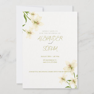 CARTE D'INVITATION DE MARIAGE ÉLÉGANT MINIMALISTE