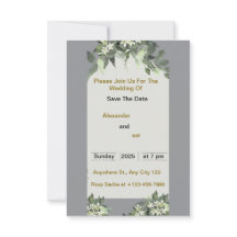 Carte d'invitation de mariage élégante