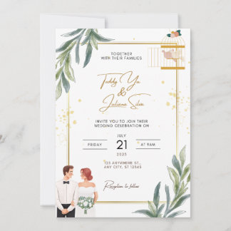 Carte d'invitation de mariage élégante