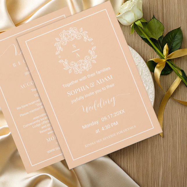 Carte d'invitation de mariage élégante et minimali (Créateur téléchargé)