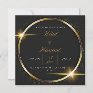 Carte d'invitation de mariage élégante et simple