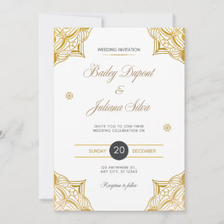 Carte d'invitation de mariage élégante minimaliste