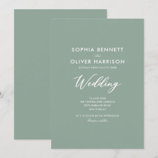 CARTE D'INVITATION DE MARIAGE EN CALLIGRAPHIE SIMP