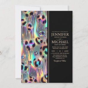 Carte d'invitation de mariage exotique et chic tou