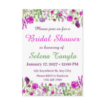 Carte d'invitation de mariage floral