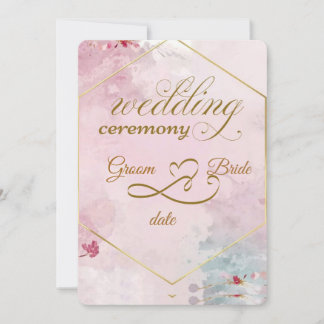 Carte d'invitation de mariage florale élégante imp