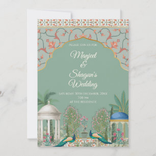 Carte d'invitation de mariage indien Invitation de