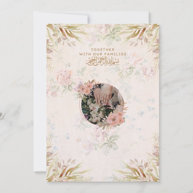 Carte d'invitation de mariage minimaliste moderne  (Dos)