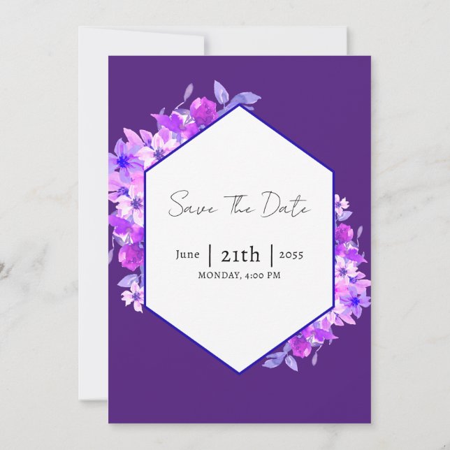 Carte d'invitation de mariage, modèle (Dos)