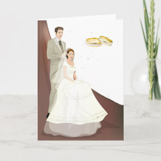 Carte d'invitation de mariage moderne n°4