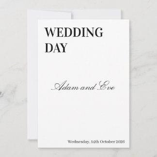 Carte d'invitation de mariage personnalisable