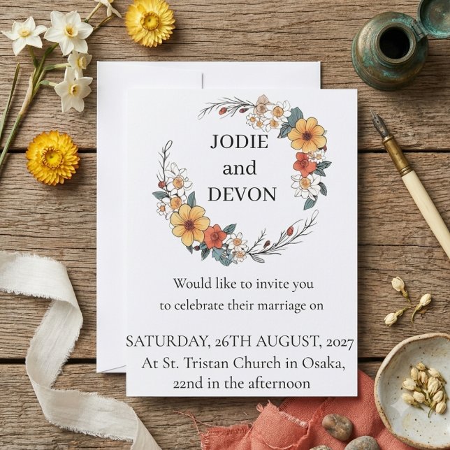 Carte d'invitation de mariage personnalisée (Créateur téléchargé)
