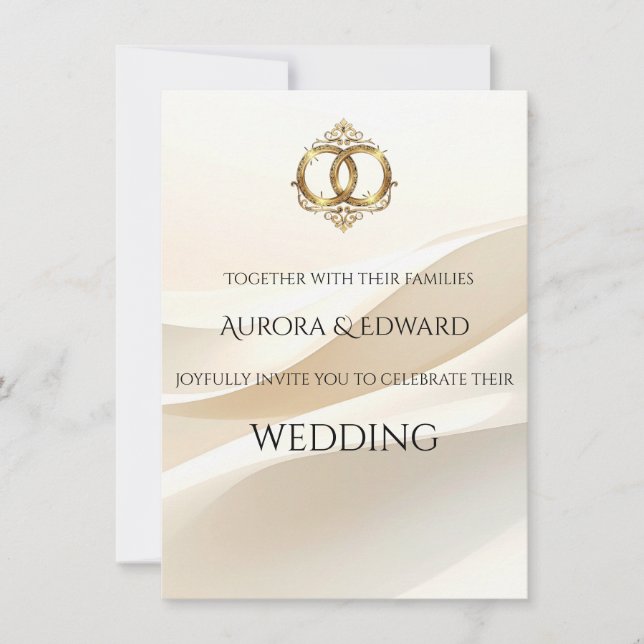 Carte d'invitation de mariage photo élégante – Mod (Devant)