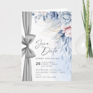 Carte d'invitation de mariage pour couple romantiq