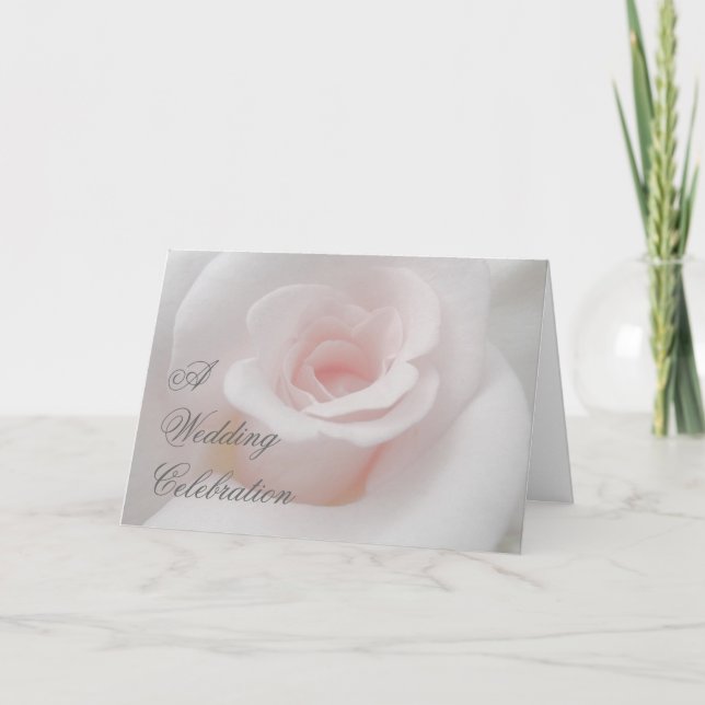 Carte d'invitation de mariage Rose rose (Devant)