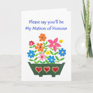 Carte d'invitation de Matrone d'Honneur