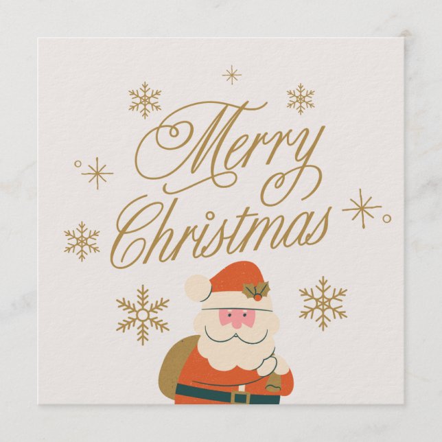 Carte d'invitation de Noël joyeux (Devant)