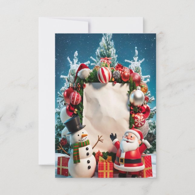 Carte d'invitation de Noël vierge (Devant)
