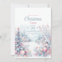 Carte d'invitation de Noël Watercolor