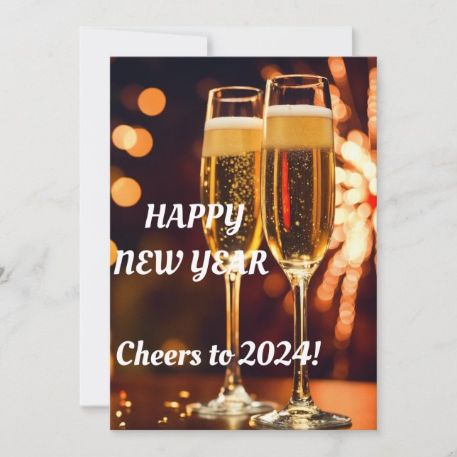 CARTE D'INVITATION DE NOUVELLE ANNÉE (Devant)