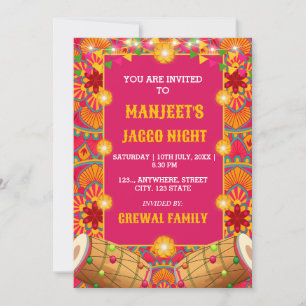 Carte d'invitation de nuit Jaggo, Carte de pré-mar