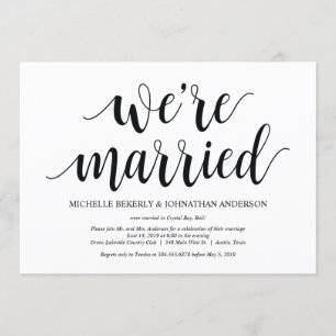 Carte d'invitation de réception de mariage champêt