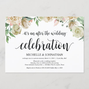 Carte d'invitation de réception de mariage printan