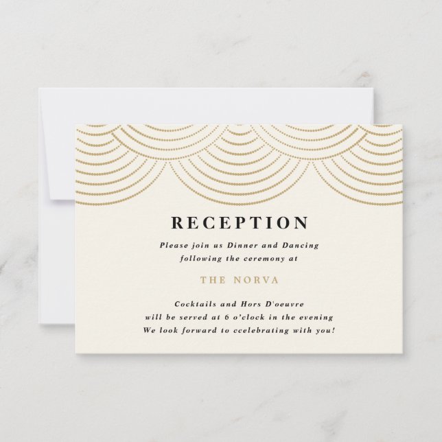 Carte d'invitation de réception Lumières guirlande (Devant)